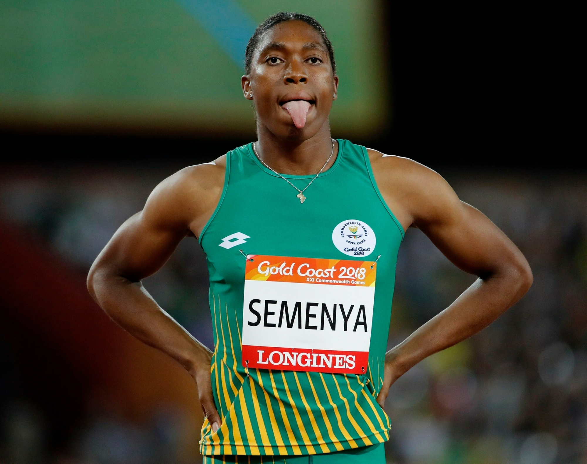 FILE - In this Friday, April 13, 2018 file photo South Africa's Caster Semenya waits to compete in the woman's 800m final at Carrara Stadium during the 2018 Commonwealth Games on the Gold Coast, Australia. Caster Semenya lost her appeal Wednesday May 1, 2019 against rules designed to decrease naturally high testosterone levels in some female runners. (AP Photo/Mark Schiefelbein, File) Athletics CAS Semenya Appeal