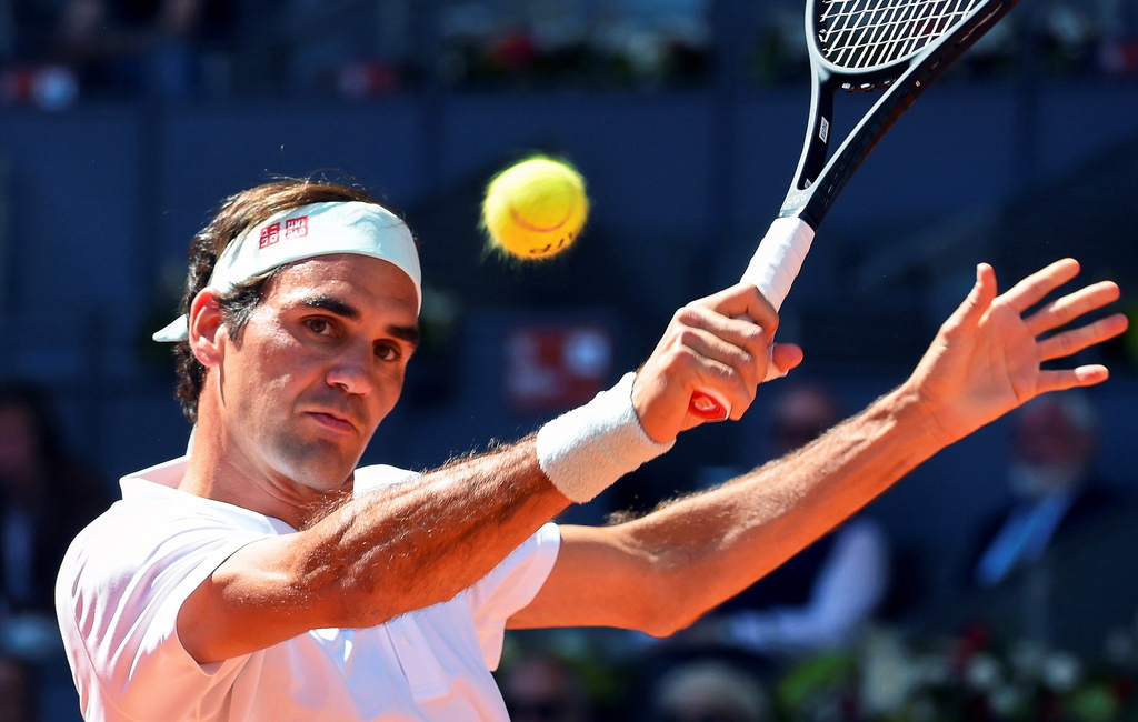 Roger Federer a gagné le premier set 6-0 contre le français Gaël Monfils en huitièmes de finale du Masters 1000 de Madrid.