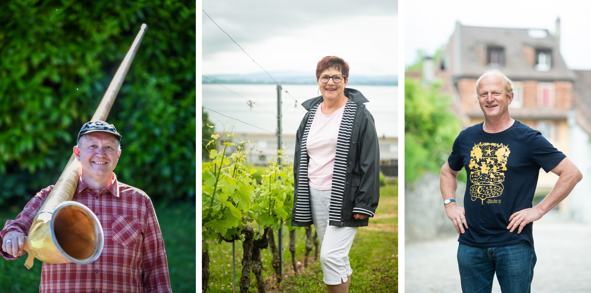 Les trois Neuchâtelois Christian Gurtner, Chantal Forestier et Jean-Denis Perrochet se rendront à Vevey pour la Fête des vignerons.