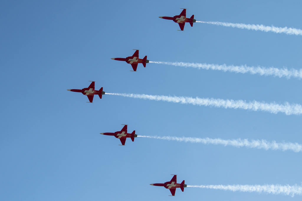 Les pilotes de la Patrouille Suisse, tous équipés de Tiger F-5E, disposent d'instruments de plus de 40 ans.