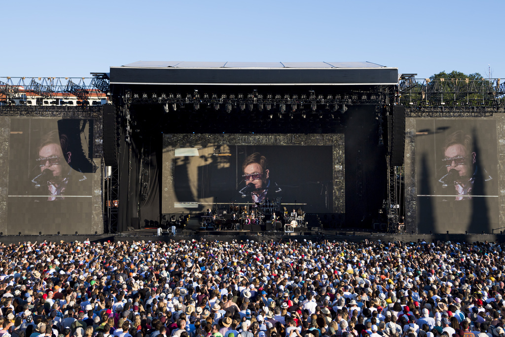 Le concert d'Elton John au stade la Saussaz au début du Montreux Jazz Festival a attiré la foule. (Archives)