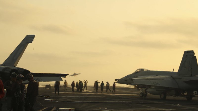 Le drone iranien s'est approché trop près du porte-avion USS Boxer. (Illustration)