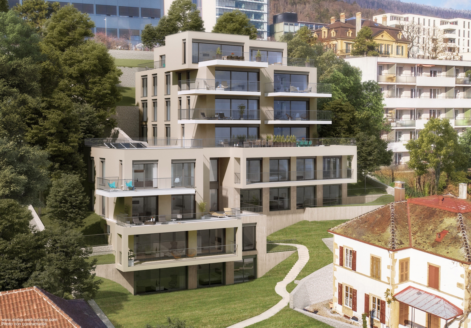 La construction des "Terrasses du Vieux-Châtel" devrait débuter à la fin de l'été.