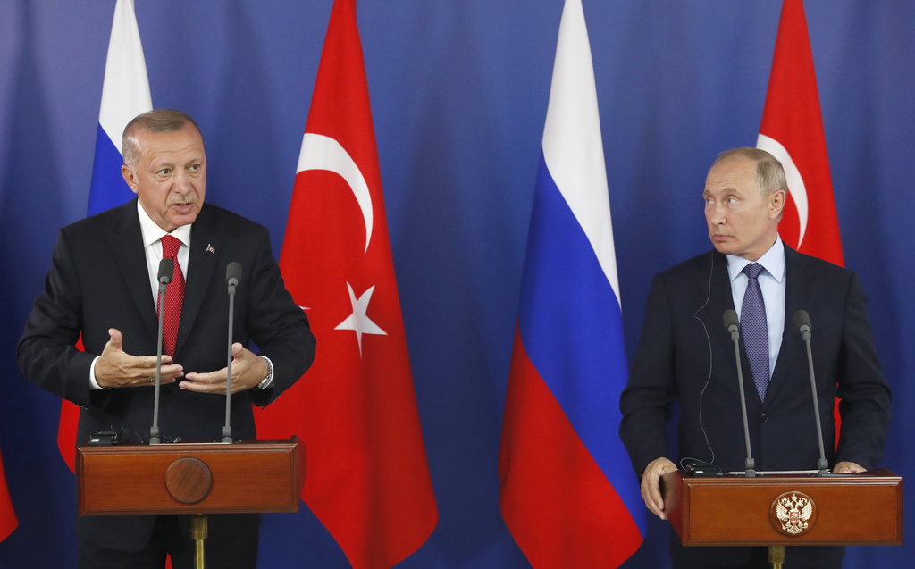 Le Président russe Vladimir Poutine a accueilli son homologue turc Recep Tayyip Erdogan à Moscou.