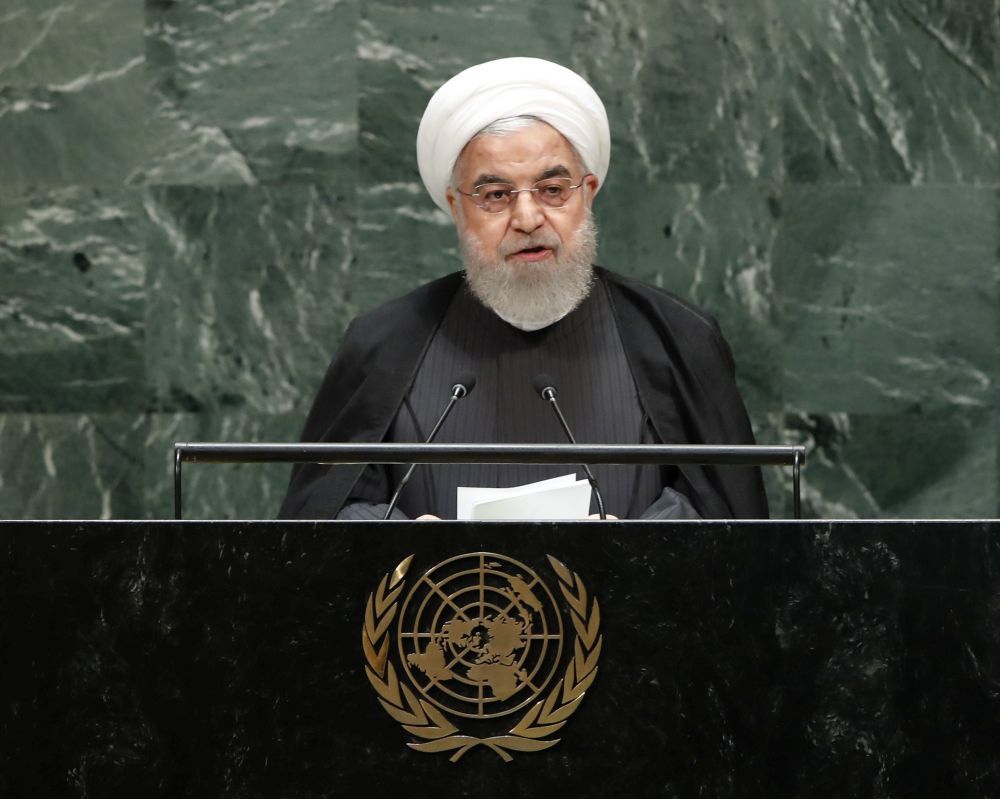 Le président iranien Rohani à la tribune de l'ONU la semaine dernière.