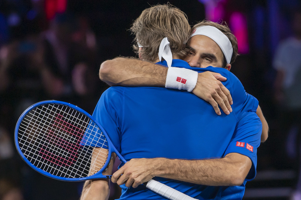 Roger Federer avait le sourire au soir de la première journée de la Laver Cup.