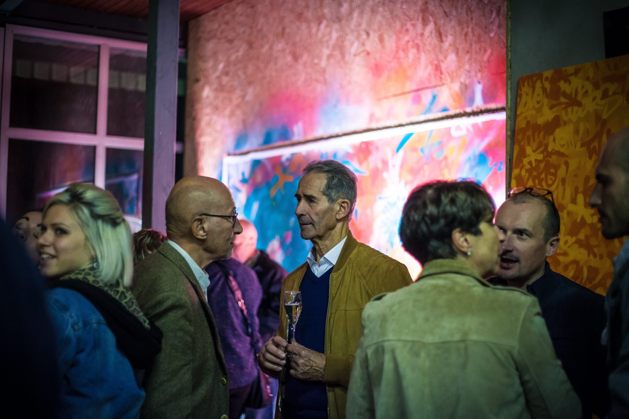 L'inauguration de l'atelier de Benjamin Locatelli aux Verrières, dans un ancien silo à grain.