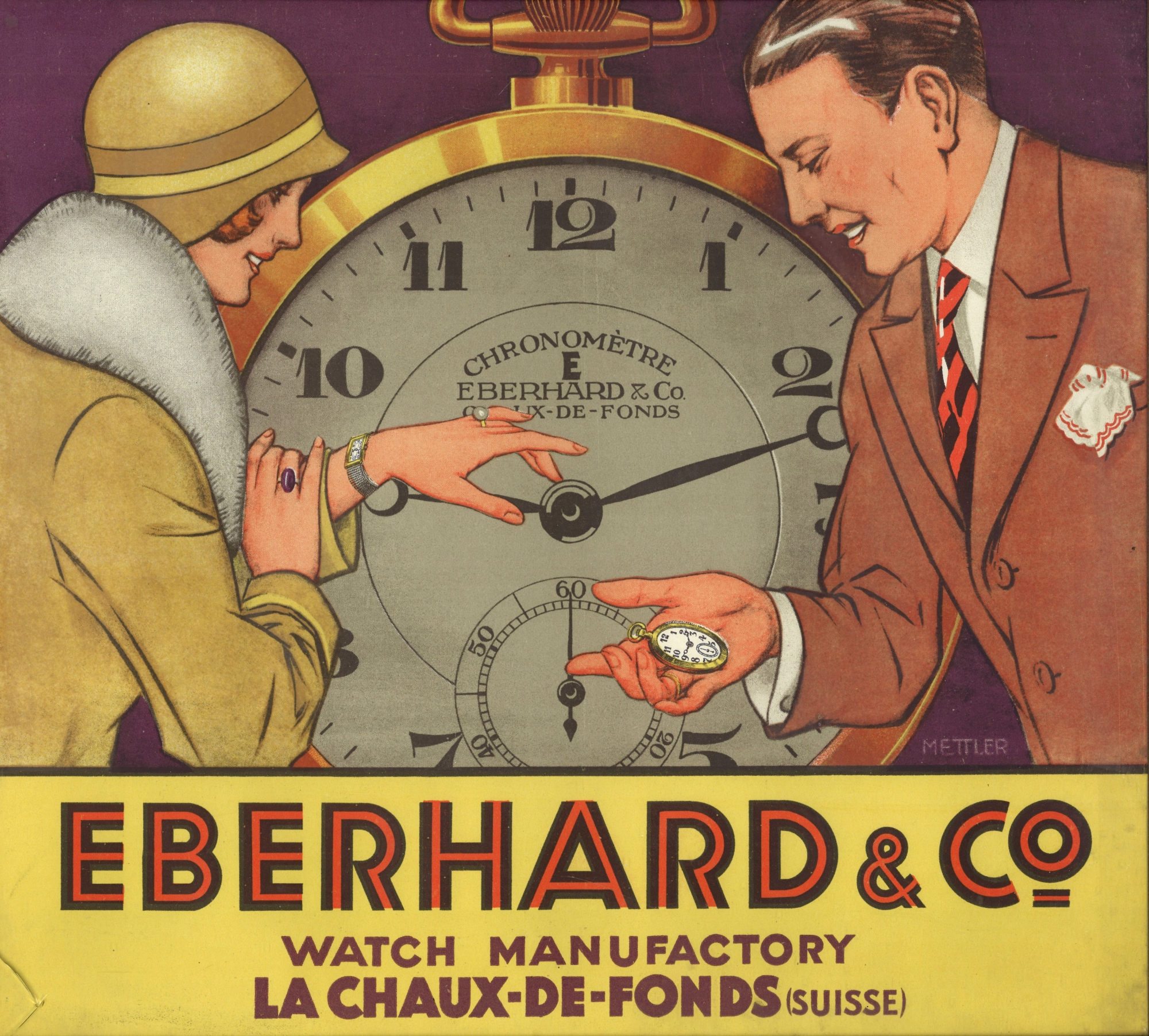 Une publicité de 1920 pour la marque Eberhard.