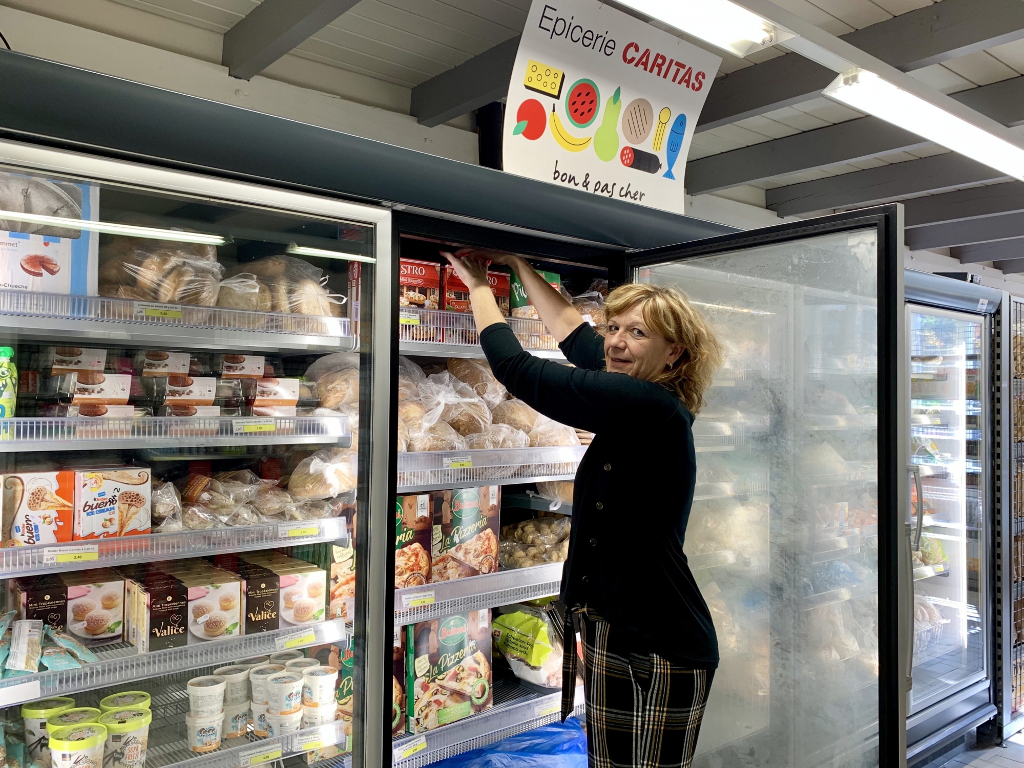 Maryline Isler, gérante de l'épicerie Caritas de La Chaux-de-Fonds depuis 2008.