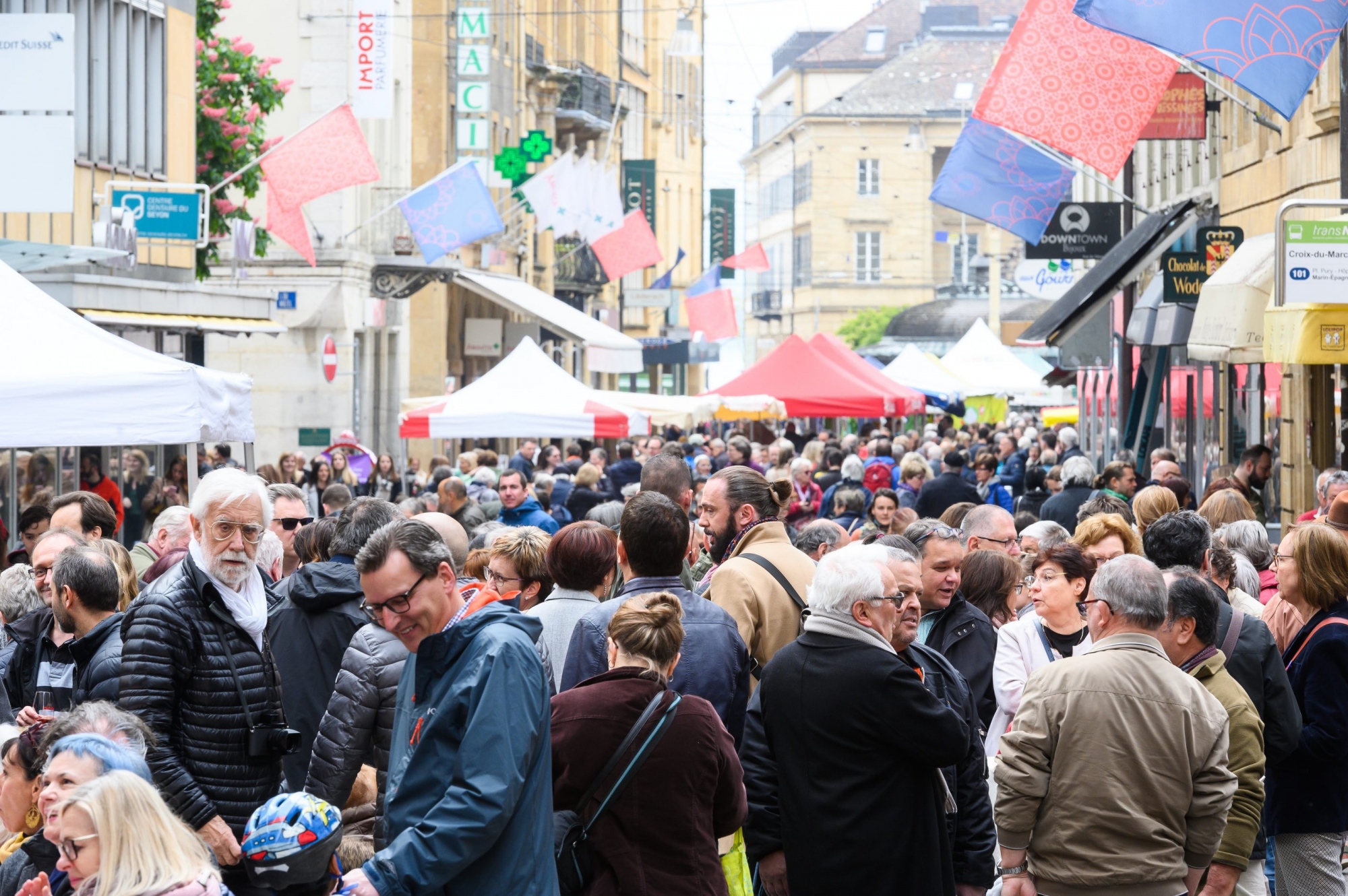 Les festivités des 40 ans de la zone piétonne de Neuchâtel ont eu du succès.