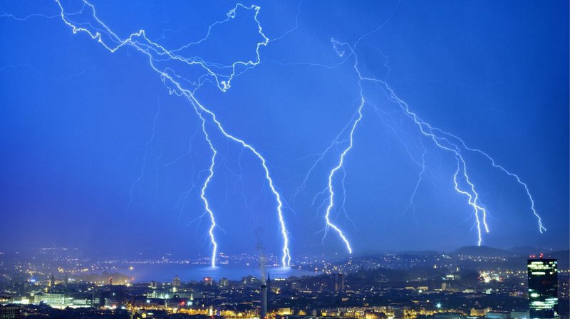 Un orage au-dessus de Zurich.