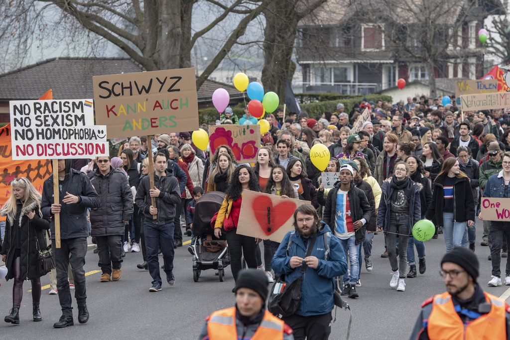 Le 13 avril dernier, une manifestation antiraciste s'était tenue pour répondre au défilé du carnaval.
