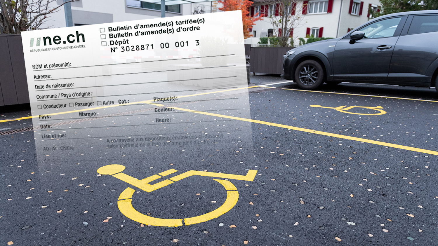 Il n'y aura plus d'amendes dites tarifées, par exemple lors d'un parcage illicite sur une place pour handicapés.