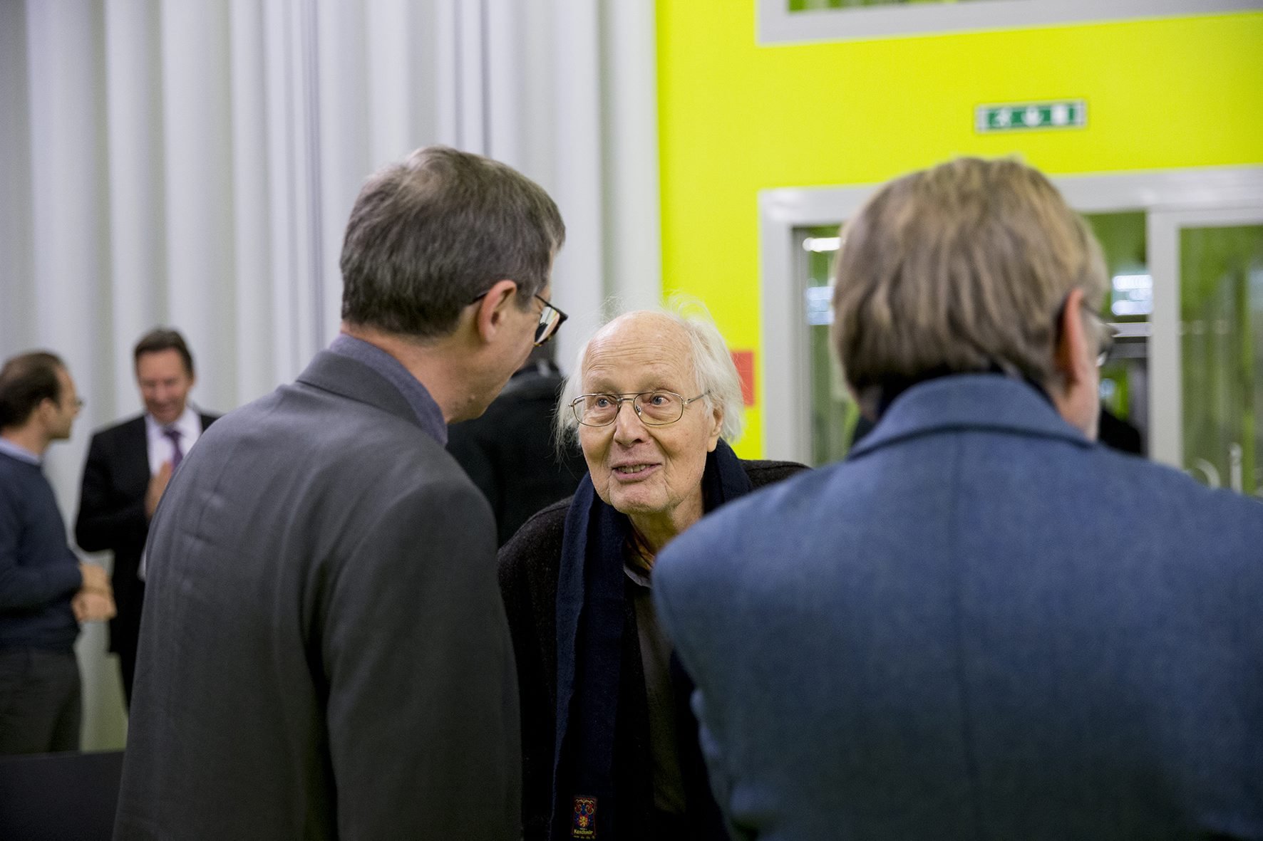 Edgar Tripet en décembre 2018, lors d'une cérémonie organisée en son honneur par le Conservatoire neuchâtelois.