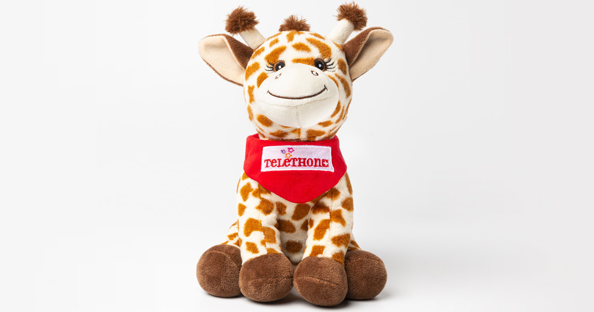 Josefine la girafe est la peluche officielle du Téléthon 2019.