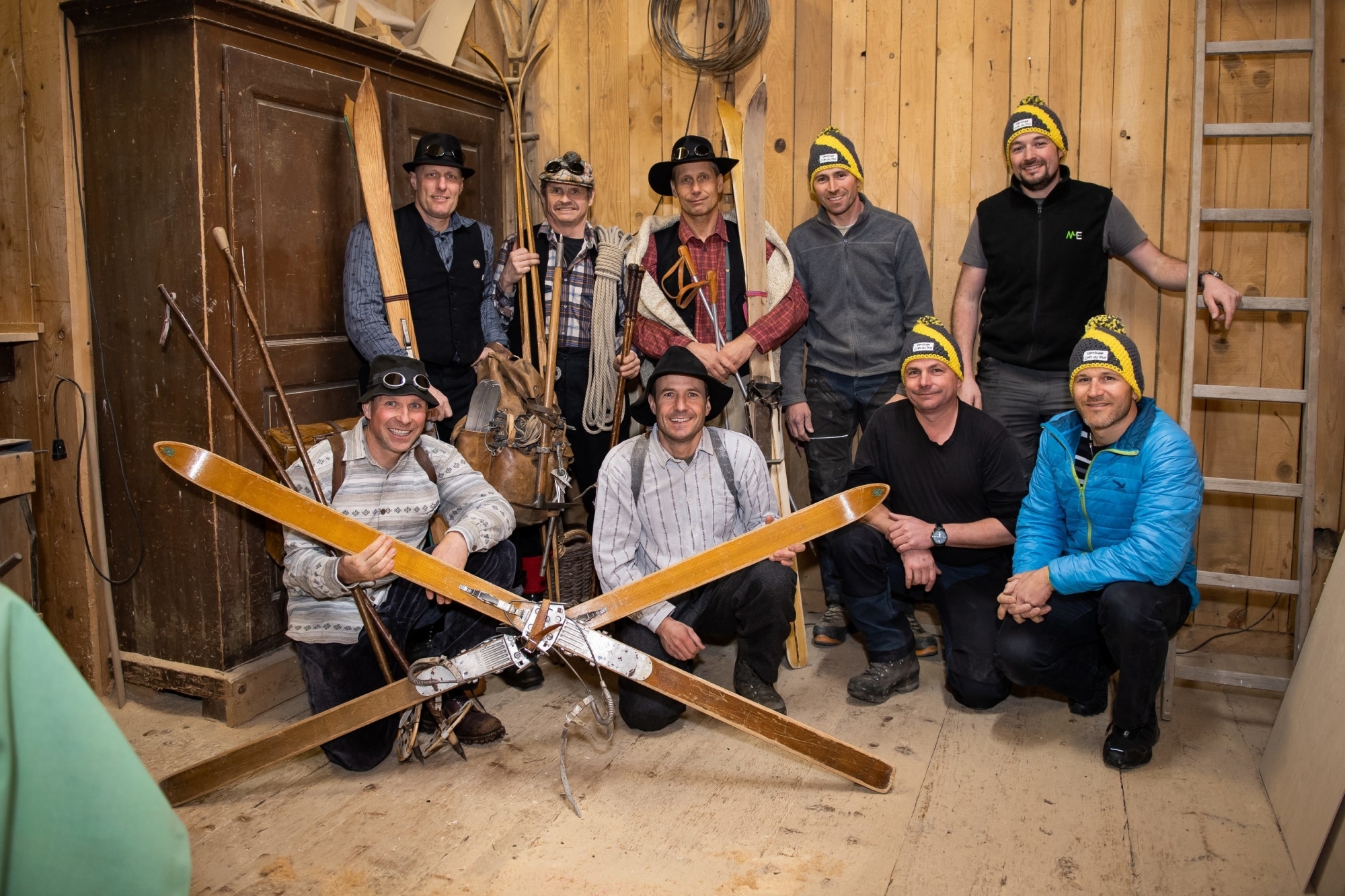 La passion du ski à l'ancienne réunit les membres de l'association.