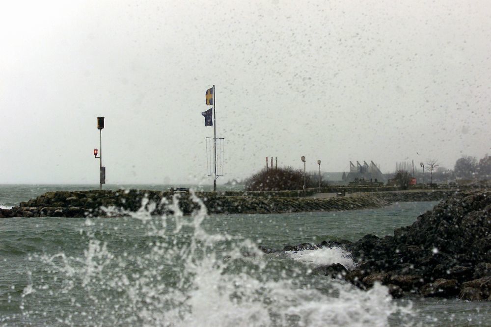 Tempête sur le lac de Neuchâtel.