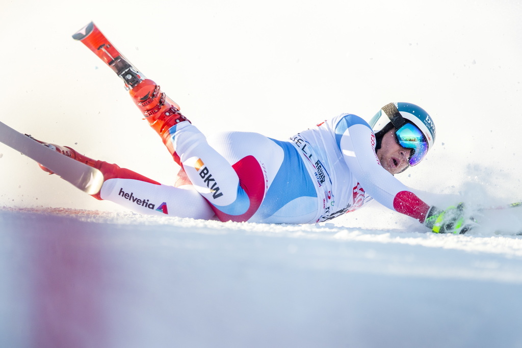 Niels Hintermann a chuté lors d'un entraînement en Norvège.