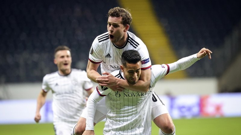 Les joueurs du FC Bâle célèbrent l'un de leurs buts.