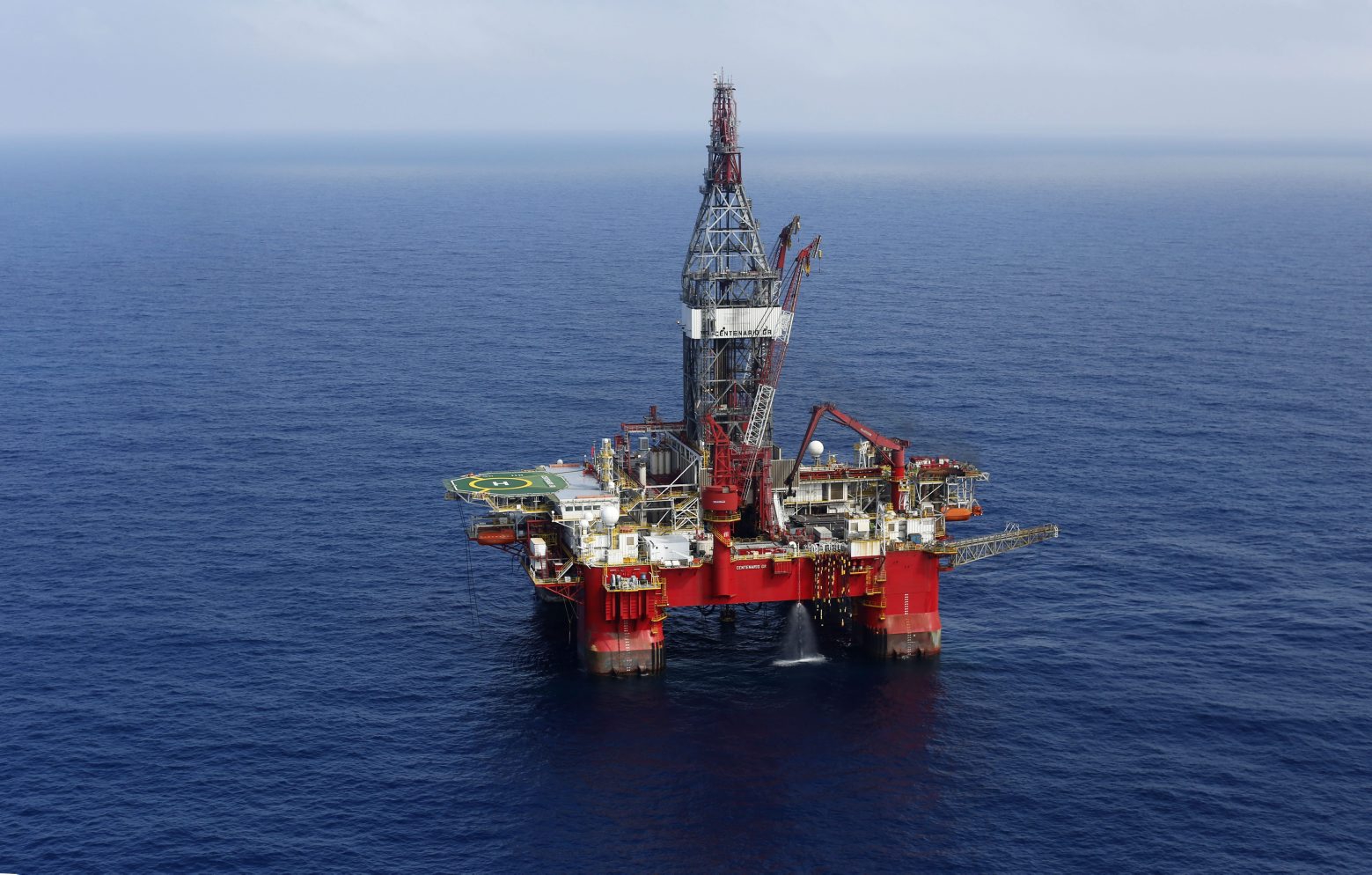 FILE - This Friday, Nov. 22, 2013, file photo shows the Centenario deep-water drilling platform off the coast of Veracruz, Mexico in the Gulf of Mexico. Bidding on federal oil and gas leases in the Gulf of Mexico on Wednesday, March 18, 2020, was the lowest since gulf-wide sales began in August 2017, and lower than any sale since 1993 for the productive central Gulf. (AP Photo/Dario Lopez-Mills, File) Gulf Oil Lease Sale