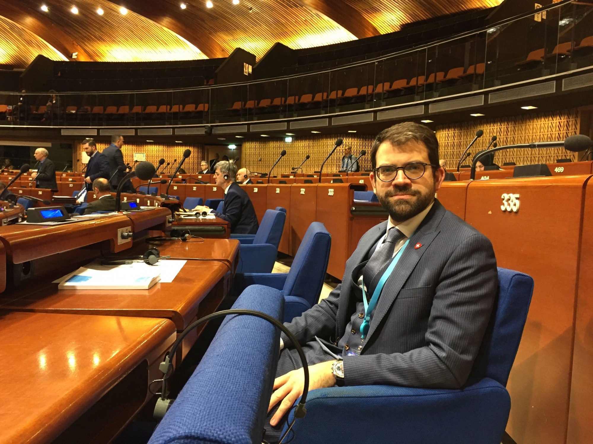 Depuis janvier dernier, le conseiller national PLR neuchâtelois Damien Cottier siège à l’Assemblée parlementaire du Conseil de l’Europe.