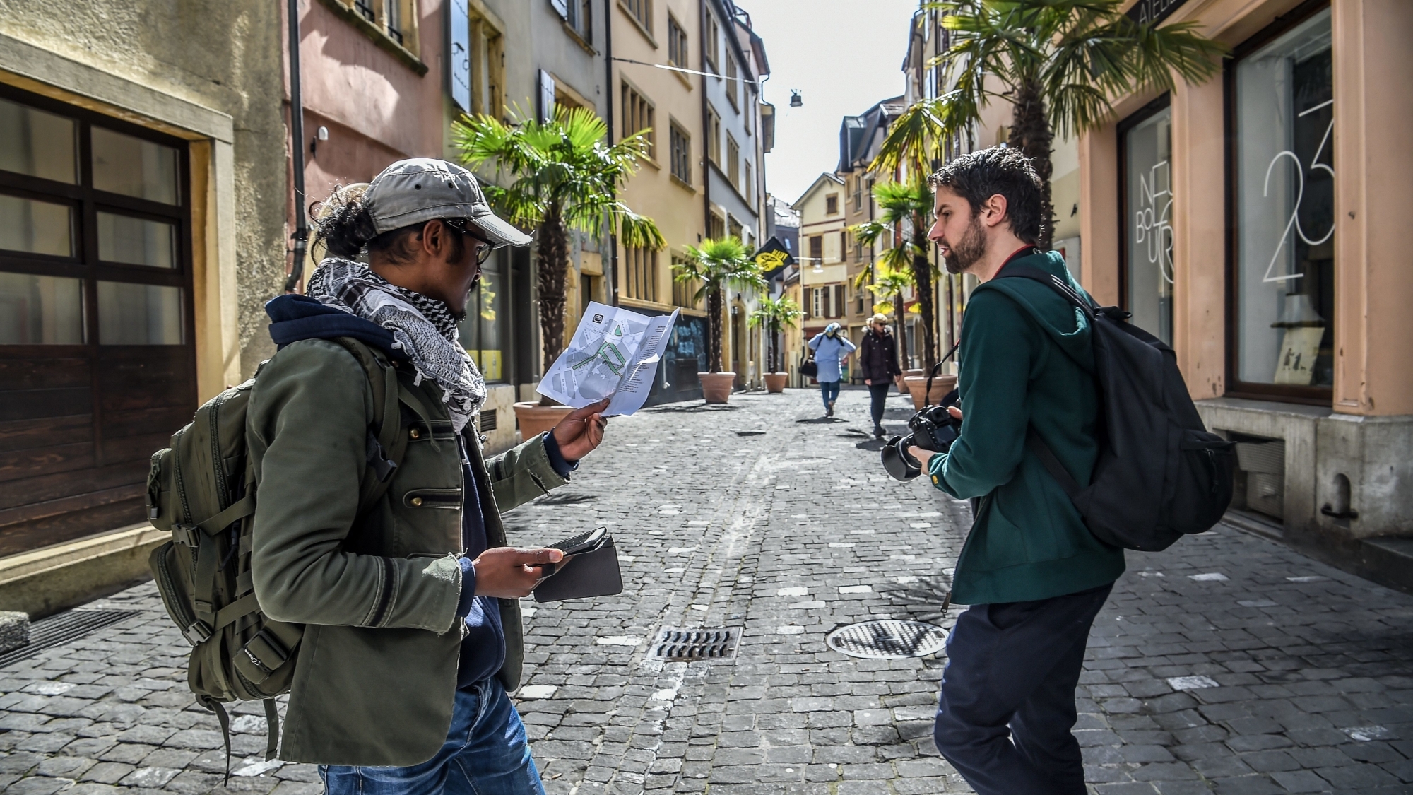 Le lieu de tournage de l'édition 2018 du Courgemétrage s'était tenu à la rue du Neubourg, à Neuchâtel.