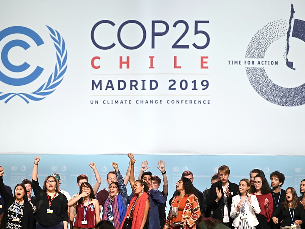 La COP25 s'était achevée en décembre dernier à Madrid (Keystone archives).