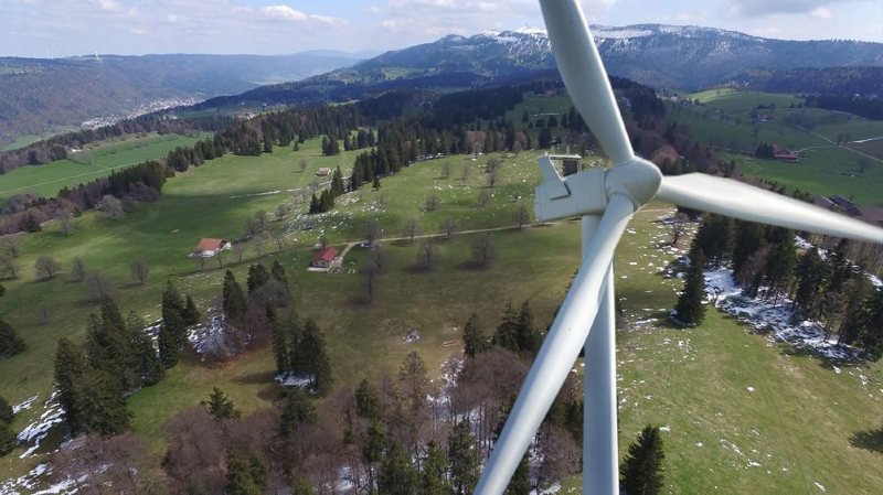 Le parc des Quatre Bornes prévoit dix éoliennes, dont trois sur la commune de Val-de-Ruz et sept à Sonvilier.
