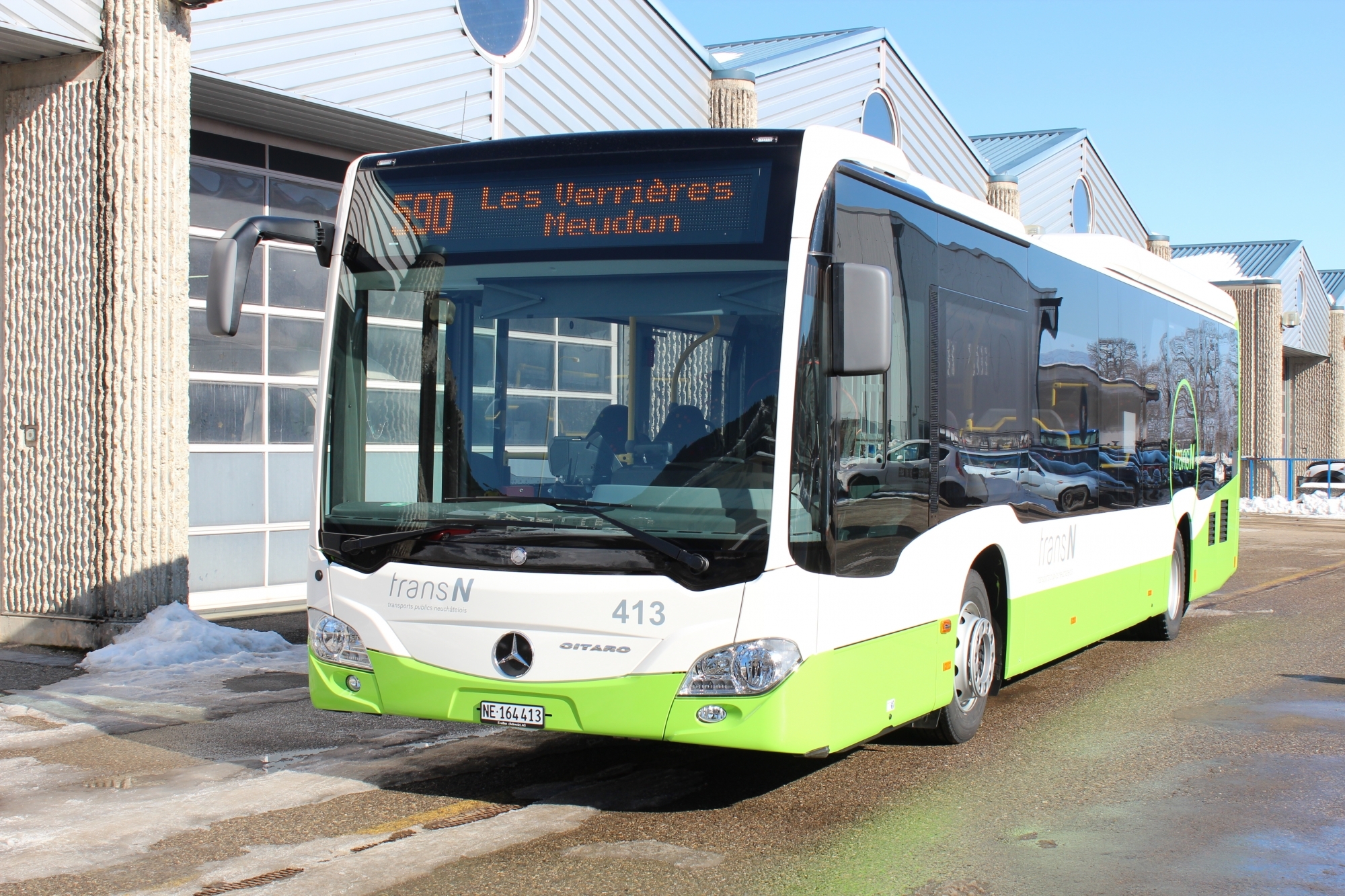Les bus TransN de la ligne 590 s'arrêtaient aux Verrières depuis le mois de mars. Ils reprennent du service jusqu'à Pontarlier.