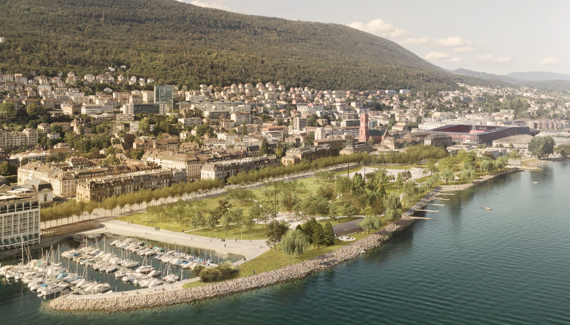 Le Conseil général de Neuchâtel à accepté de faire avancer le projet des Jeunes-Rives.