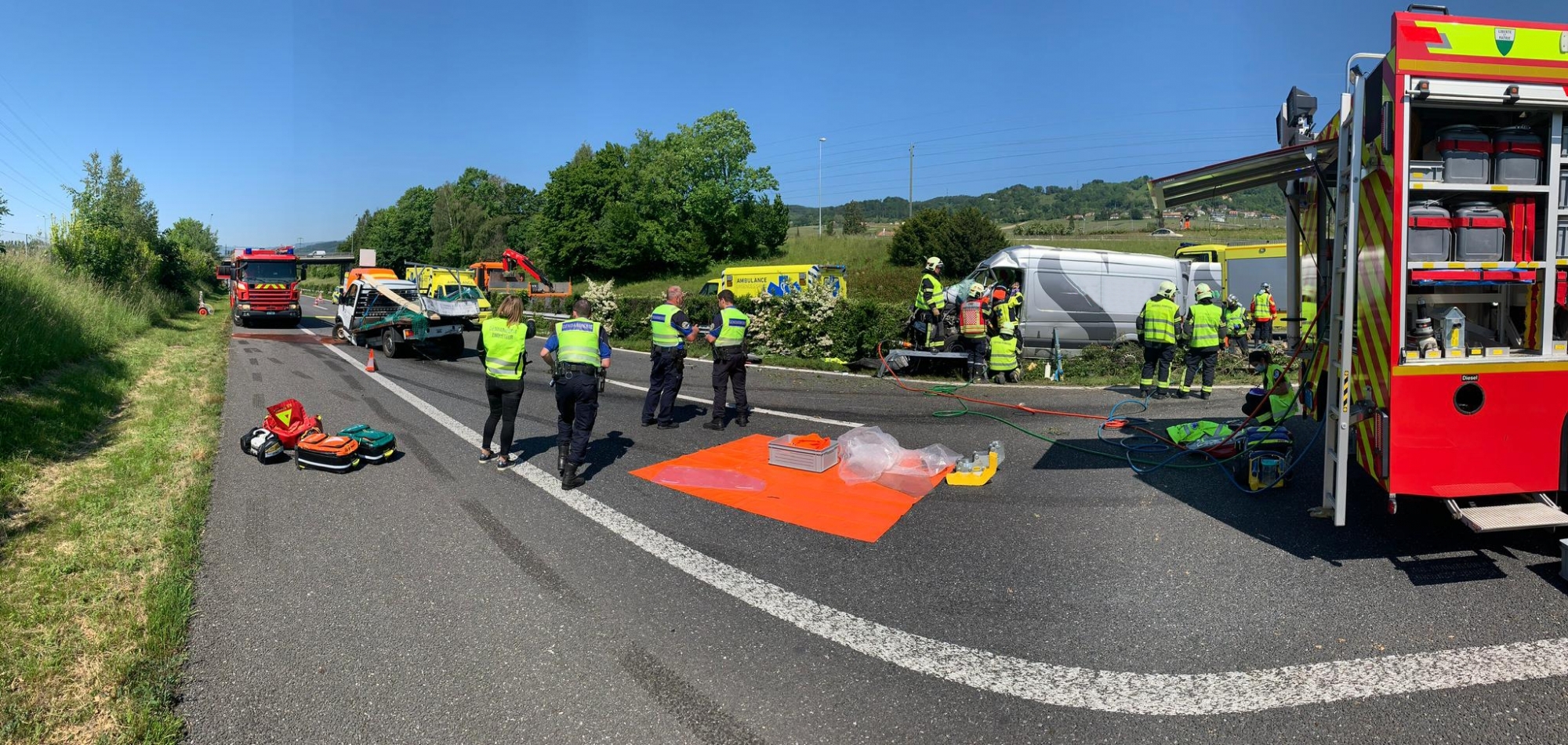 Le deuxième accident a nécessité l'héliportage d'une victime au CHUV.