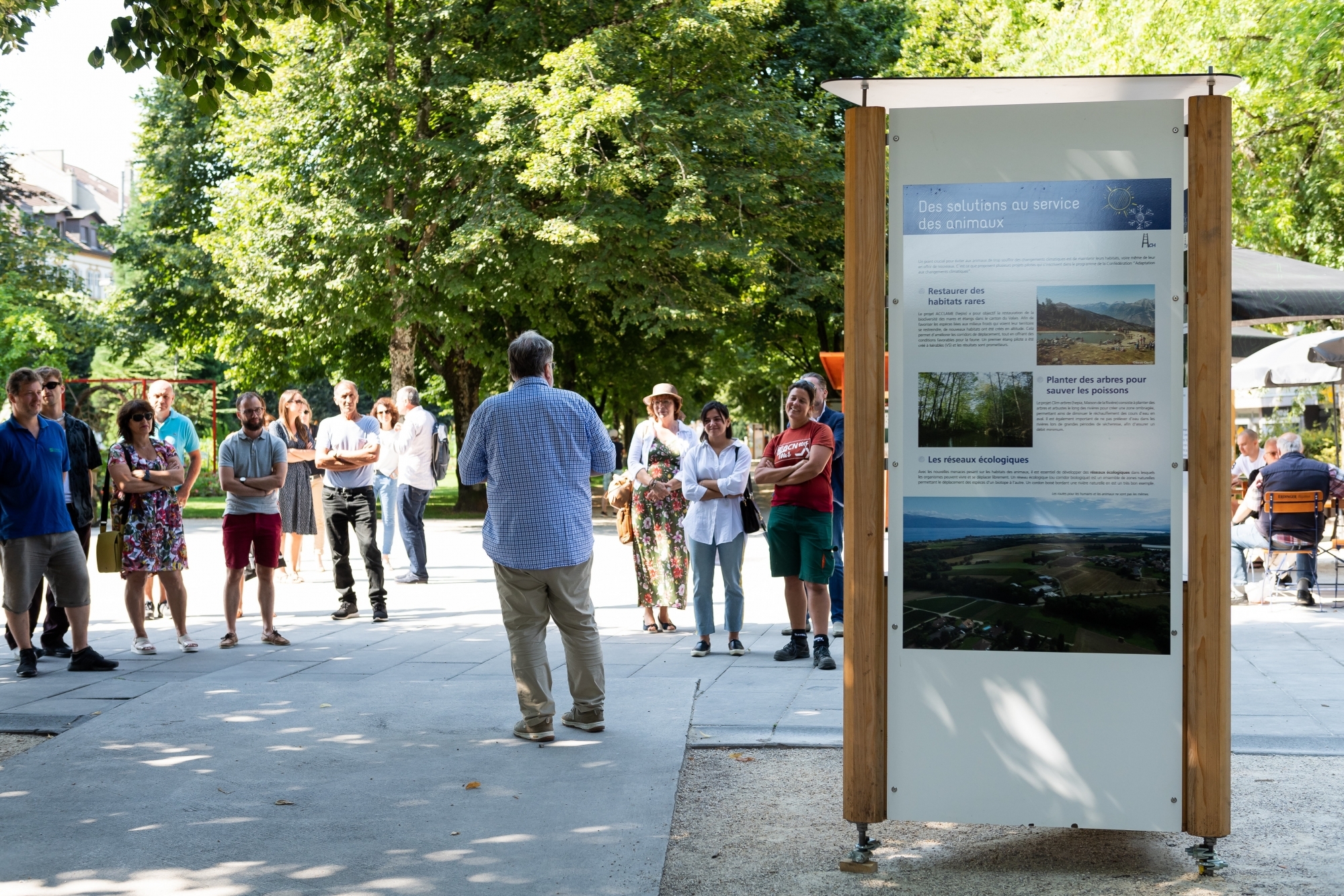 L'exposition est à découvrir au Jardin anglais jusqu'à la mi-octobre.