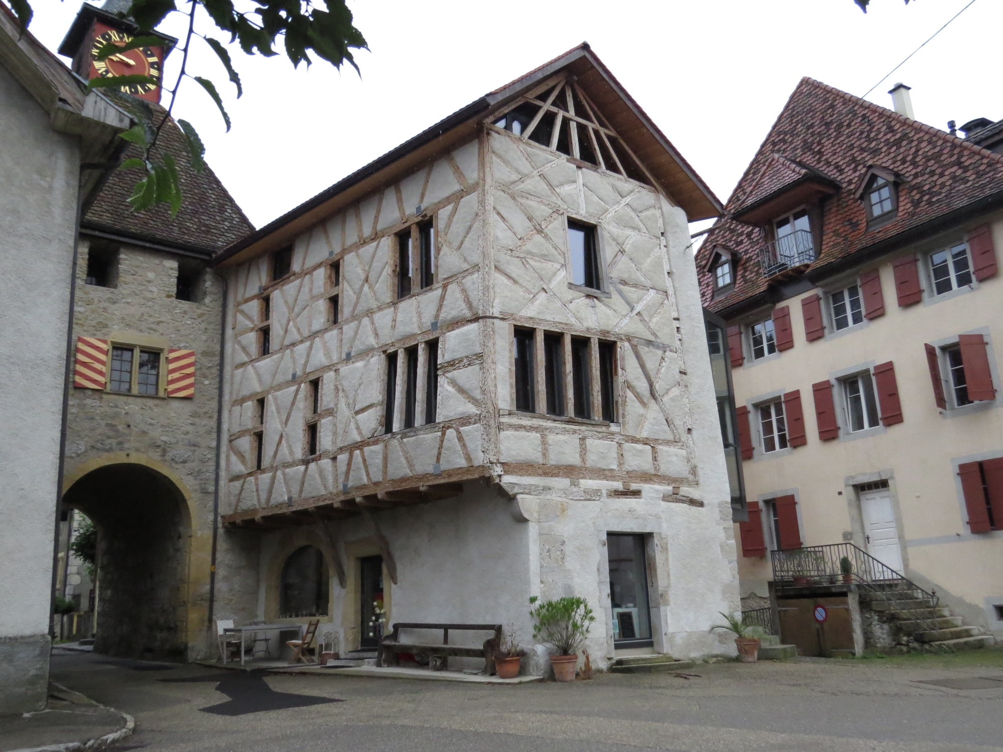 A Valangin, la maison à colombages est le dernier exemple d'architecture médiévale de ce type de tout le canton de Neuchâtel.