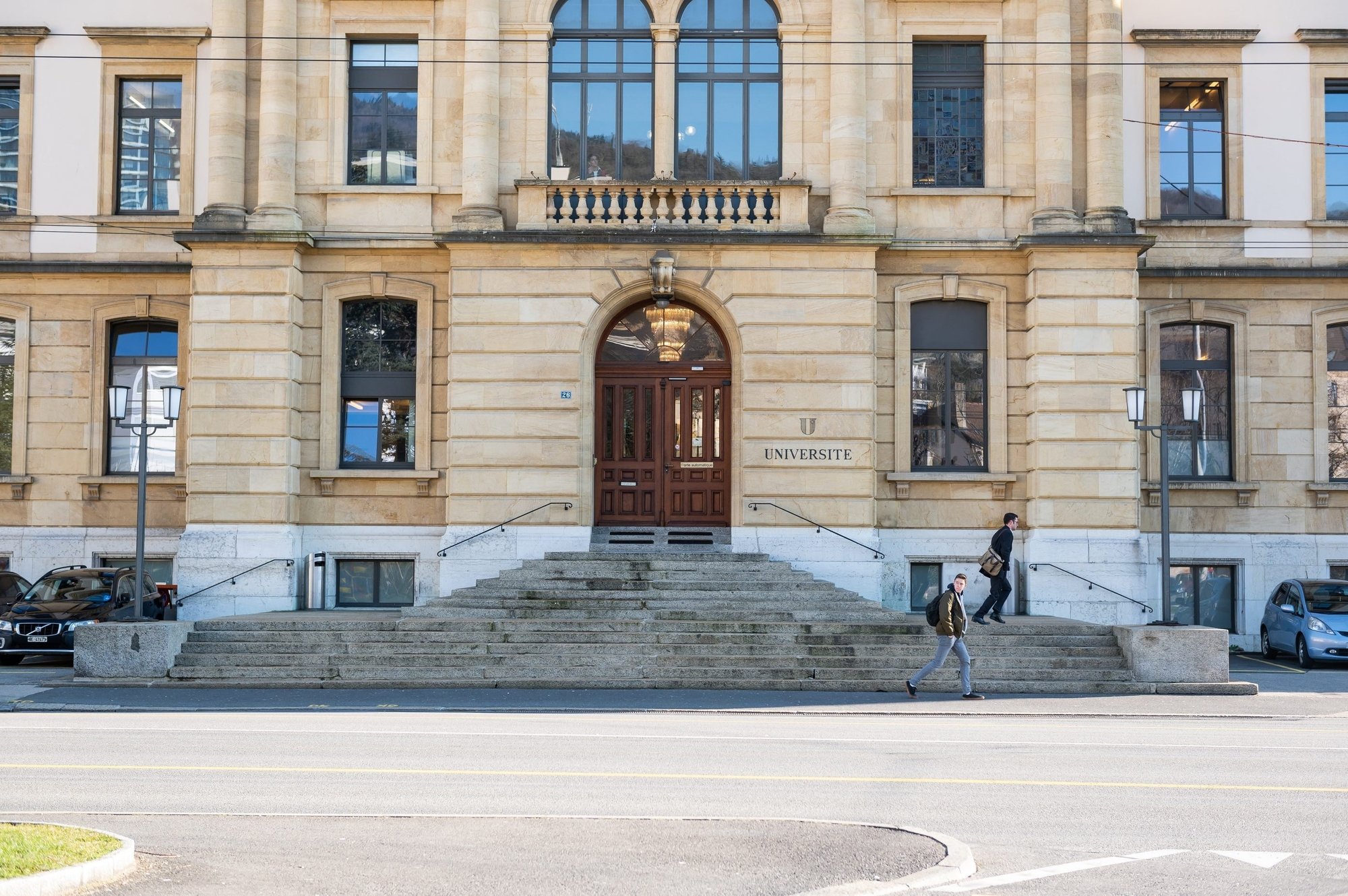 Le bâtiment principal de l'Université, avenue du 1er-Mars, à Neuchâtel.