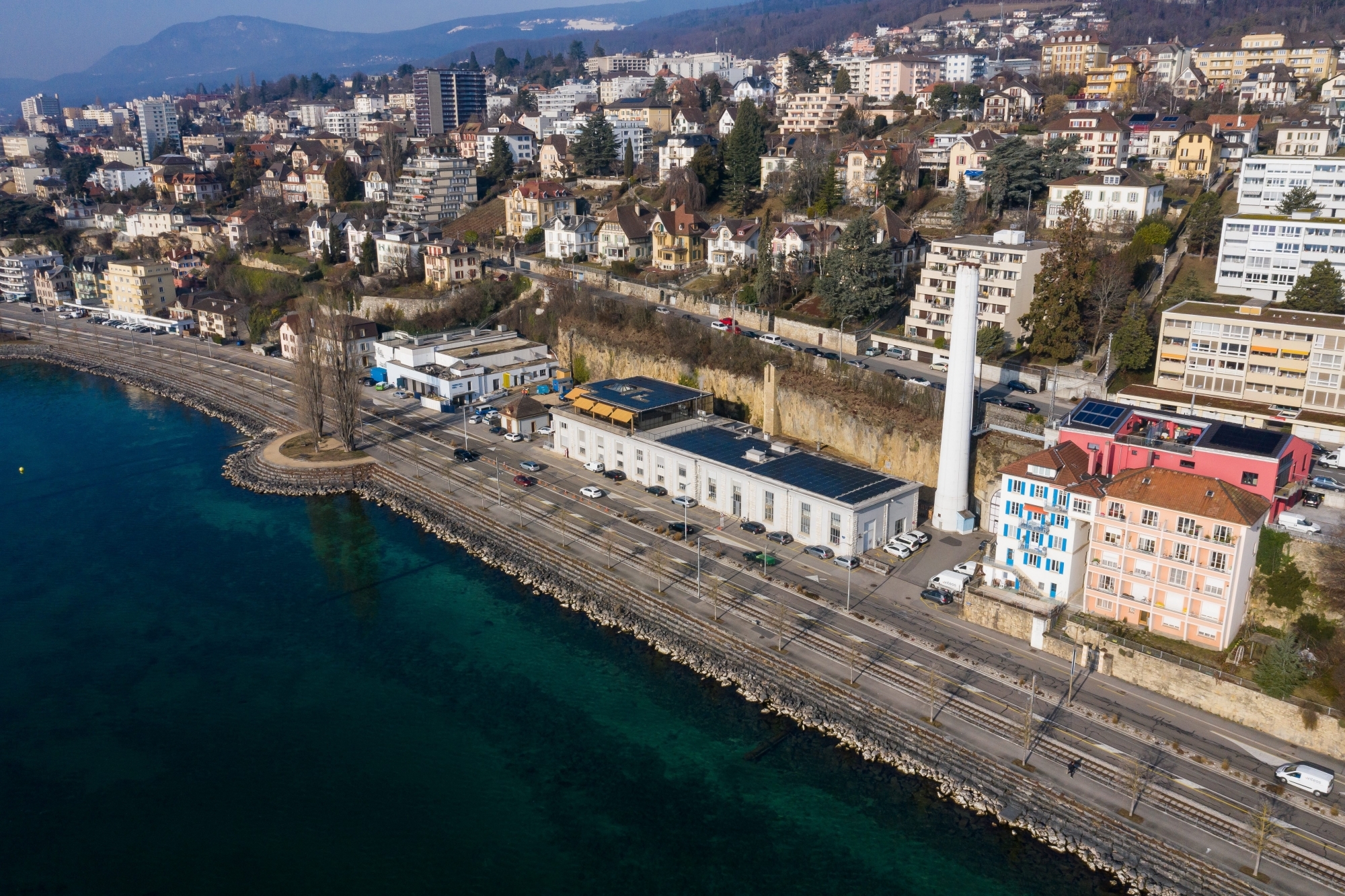 Pour diminuer la concentration de résidus de chlorothalonil, l'eau pompée dans le lac à la station de Champ-Bougin, à Neuchâtel, est diluée avec de l'eau provenant des captages de l'Areuse.