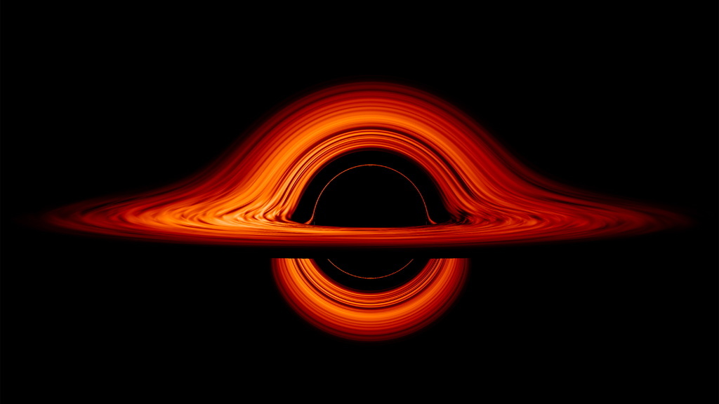 Issu probablement de la fusion de deux trous noirs, il fait 142 fois la masse du soleil. (illustration)