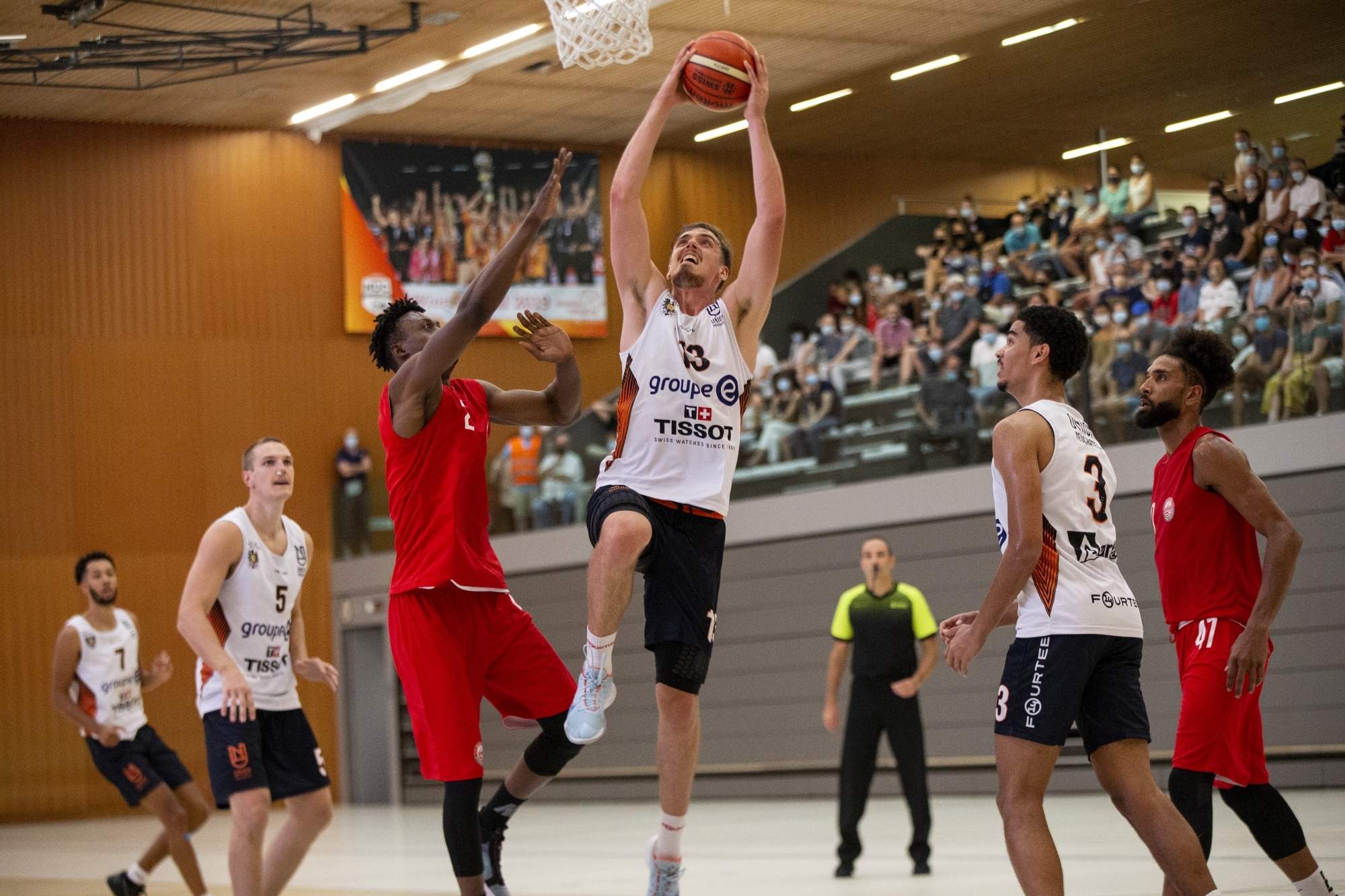 Killian Martin, le numéro 13 d'Union Neuchatel, a été l'un des artisans du succès de son équipe face à Aix-Maurienne avec 13 points.